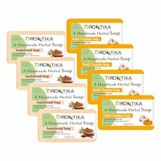 Handmade Soap SandalWood & Haldi Chandan Combo (Pack of 8)